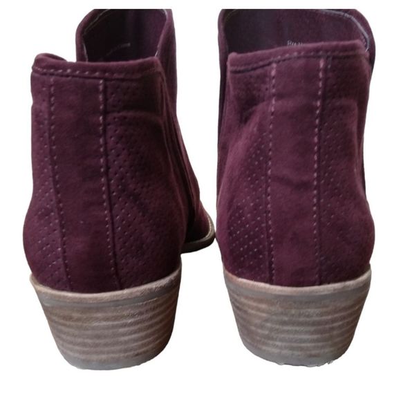 Dolce Vita dv8 Suede Booties 7.5 Burgundy - Picture 5 of 8